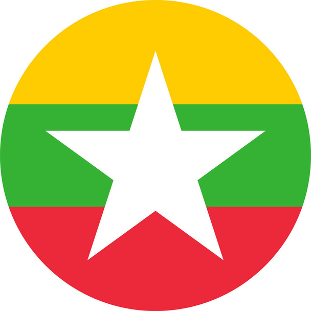 La bandiera nazionale del mondo, Myanmar - Vettoriali, immagini