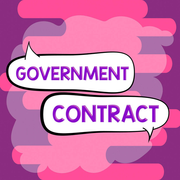 Visualización conceptual Contrato de Gobierno, Visión general del negocio Proceso de venta de servicios a la Administración - Foto, imagen