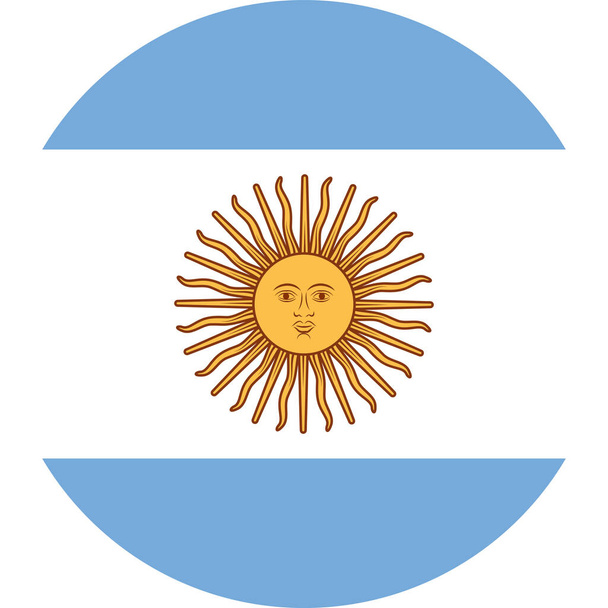 世界の国旗、アルゼンチン - ベクター画像
