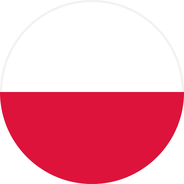 Η εθνική σημαία του κόσμου, Πολωνία - Διάνυσμα, εικόνα