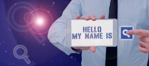 Подписывайтесь под названием Hello My Name Israel, представляясь новым работникам в качестве презента, и фотографируйтесь, представляясь новым работникам в качестве презента. - Фото, изображение