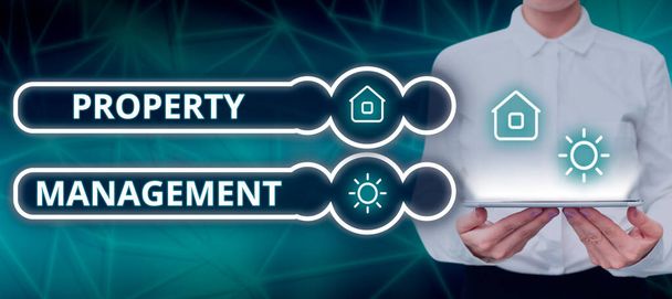 Handschrift Text Property Management, Geschäftskonzept Überwachung von Immobilien Erhaltener Wert der Anlage - Foto, Bild