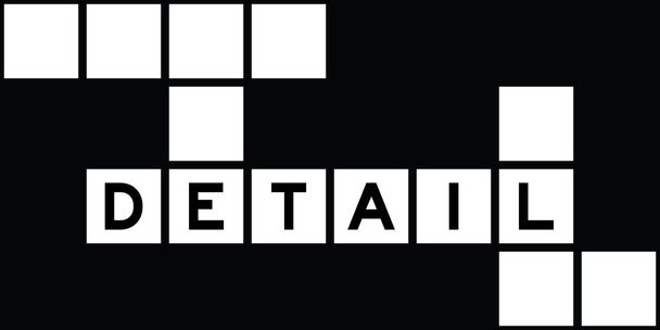 クロスワードパズルの背景に単語の詳細のアルファベット文字 - ベクター画像