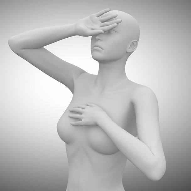 Mujer con dolor de cabeza - Foto, Imagen