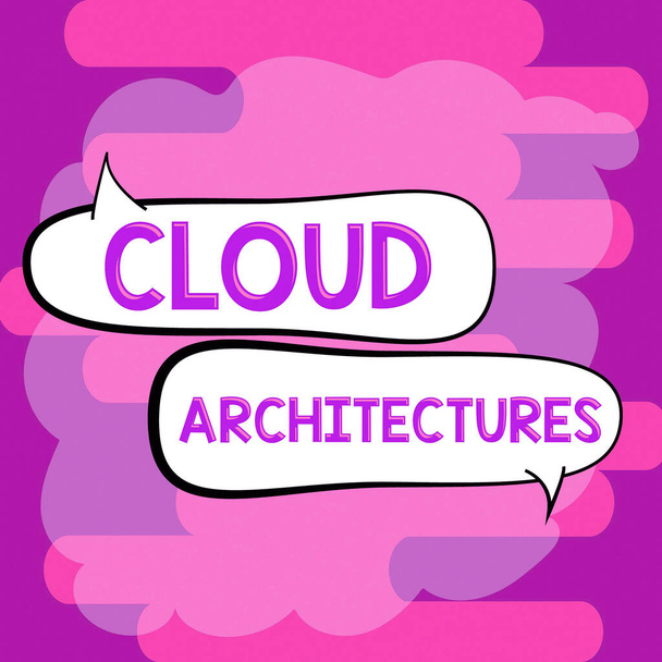 Inspiratie uithangbord Cloud ArchitecturesVarious Engineered Databases Softwares Toepassingen, Conceptuele foto Diverse Engineered Databases Softwares Toepassingen - Foto, afbeelding