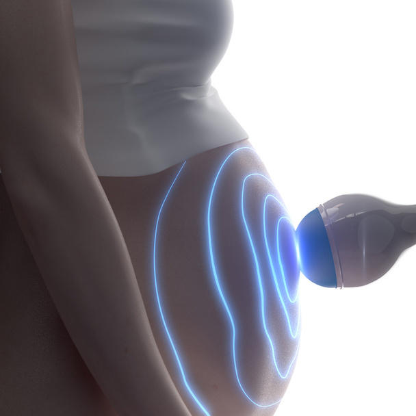Υπερηχογράφημα κατά τη διάρκεια της εγκυμοσύνης έννοια - Φωτογραφία, εικόνα