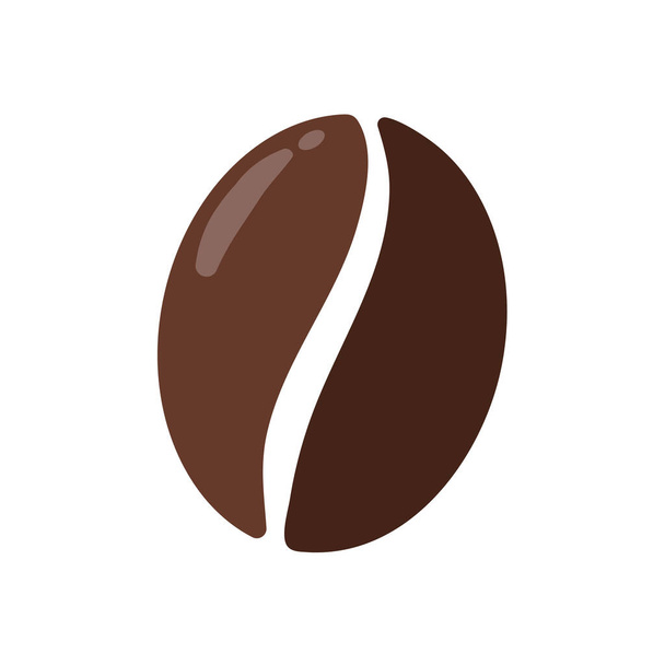 Single solid coffee bean icon. Vector illustration - Vector, Image