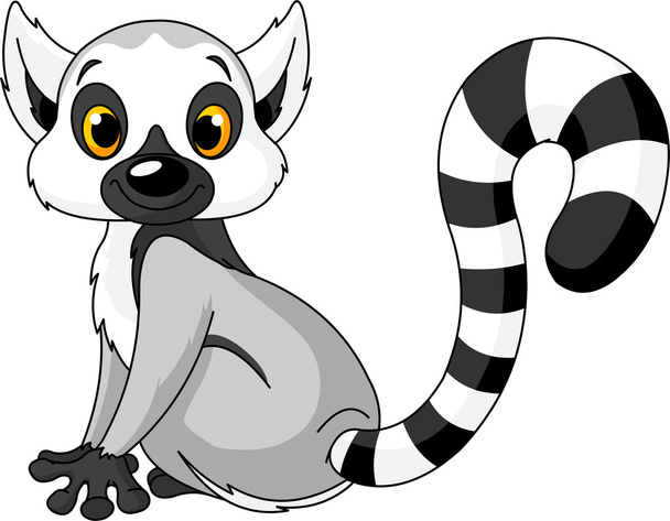 Sitting lemur - ベクター画像