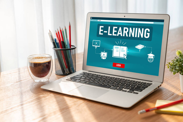 E-learning weboldal modis szoftverrel a hallgatók számára, hogy online tanuljanak az internetes hálózaton - Fotó, kép