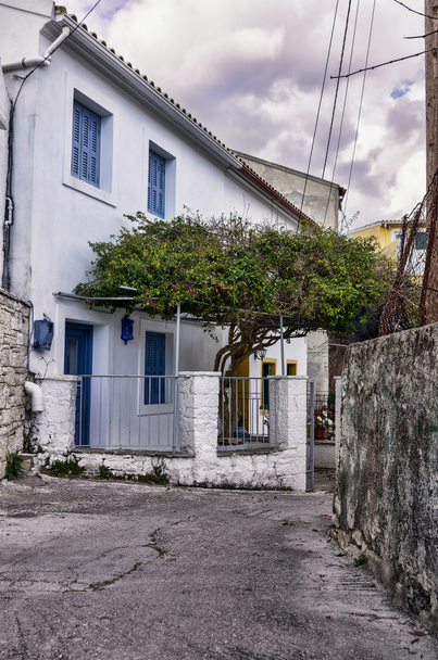 Straße und Gebäude in Paxoi, Griechenland - Foto, Bild