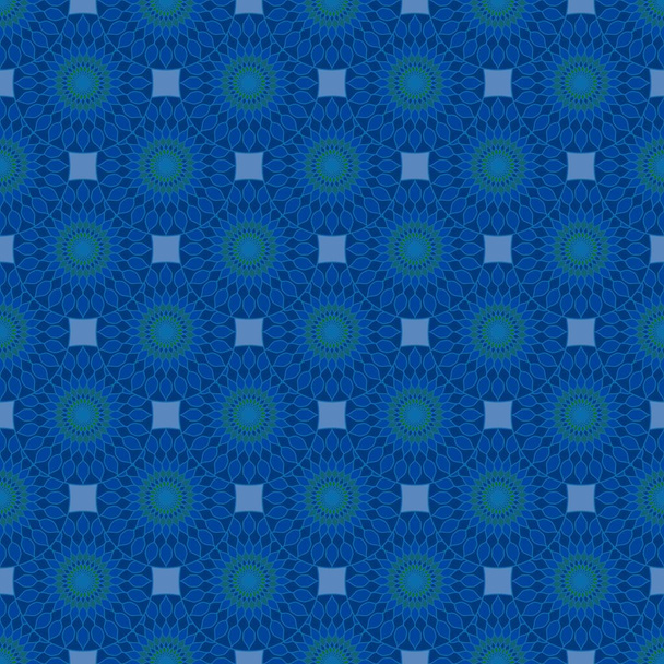 Abstrato geométrico floral padrão de flor círculo sem costura para papel de embrulho e roupas de impressão e crianças acessórios e tecidos e lençóis e têxteis de cozinha. Ilustração de alta qualidade - Foto, Imagem