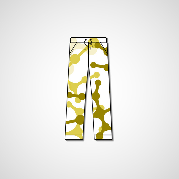 Abstract illustration on pants - Vector, Image