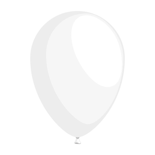 white balloon helium floating icon - Vettoriali, immagini