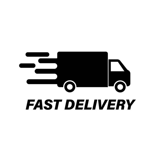 Snelle verzending truck pictogram set. Een vrachtwagenpictogram. snelle levering pictogram - Foto, afbeelding
