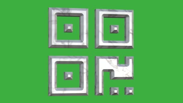Schermo verde video 3d icona qr codice - Filmati, video