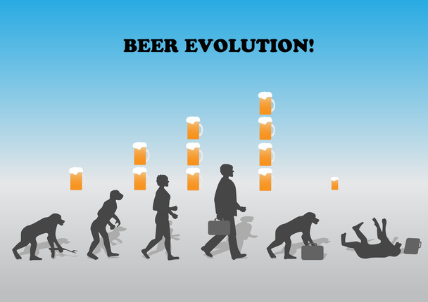 Evolution de la bière
 - Vecteur, image