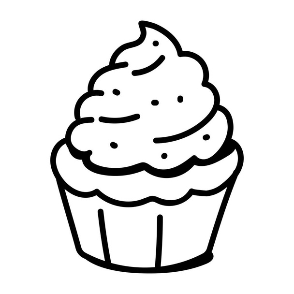 vector illustration of cupcake - Vector, Imagen