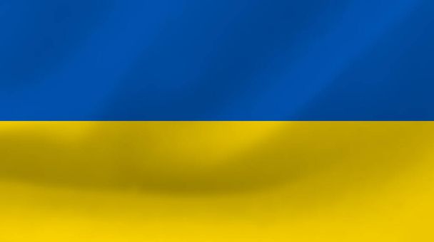 Bandeira nacional ucraniana. Bandeira acenando da Ucrânia. Ilustração vetorial - Vetor, Imagem