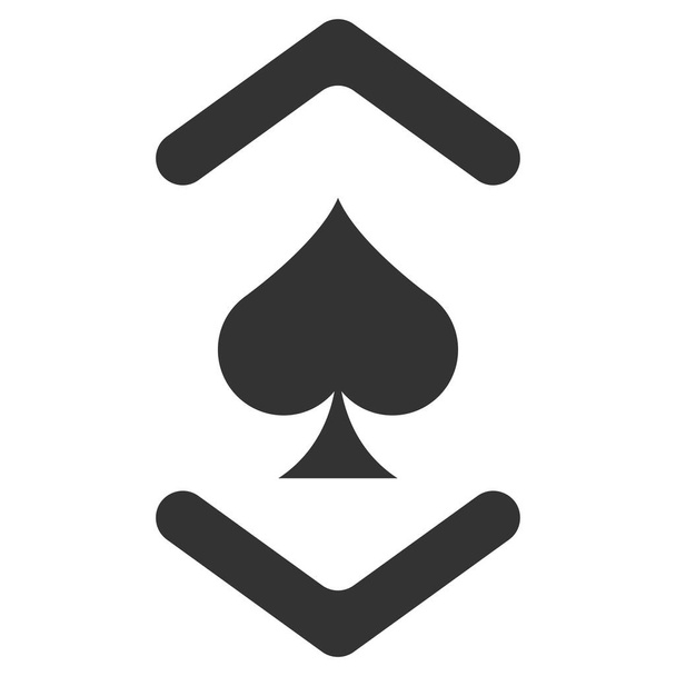 Иконка игры казино Hilo. Векторная иллюстрация плоского стиля на белом фоне - Вектор,изображение