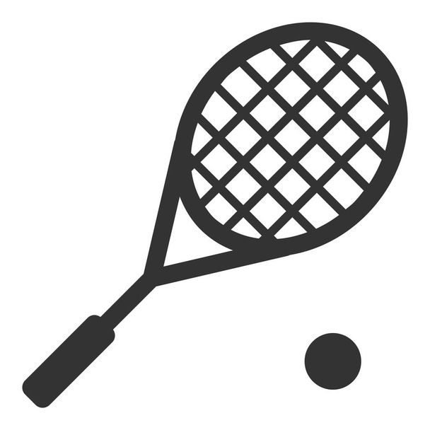 Tennis icon. Flat style vector illustration isolated on white background - Vektor, kép