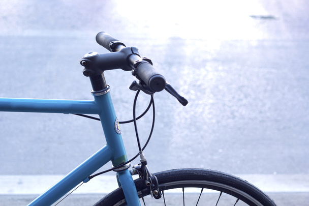 close up old bicycle handlebar - Φωτογραφία, εικόνα