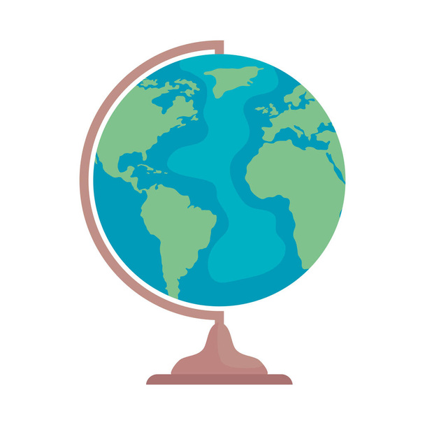 escola mapa do mundo ícone de fornecimento - Vetor, Imagem