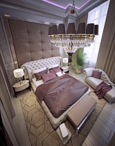 Bedroom in a luxurious classic style - Photo, Image