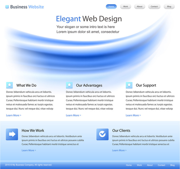 zarif web sitesi tasarımı şablonu - vektör - Vektör, Görsel