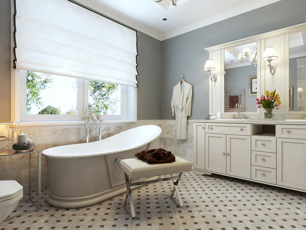 klassieke stijl van de badkamer - Foto, afbeelding