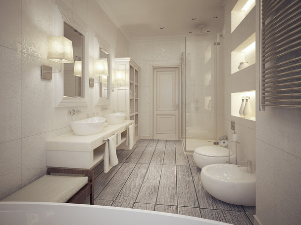 Kylpyhuone klassinen tyyli
 - Valokuva, kuva