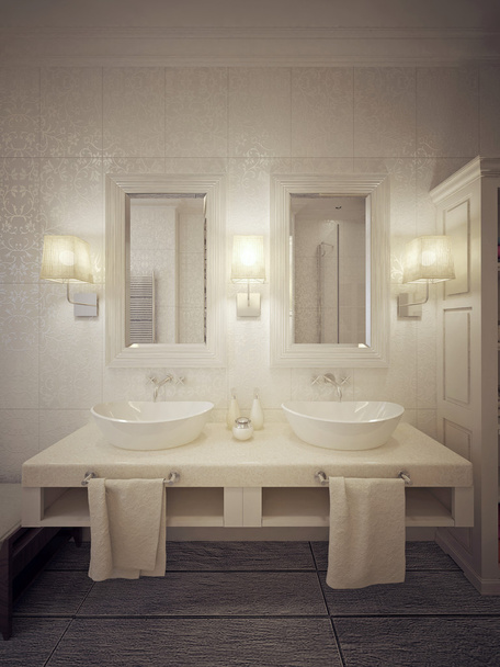 Kylpyhuoneen pesuallas konsolit moderni tyyli
 - Valokuva, kuva