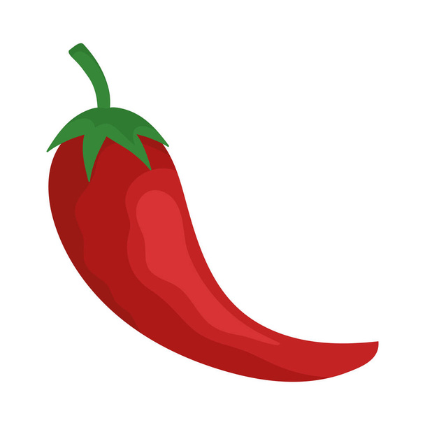 chile rojo icono vegetal - Vector, imagen