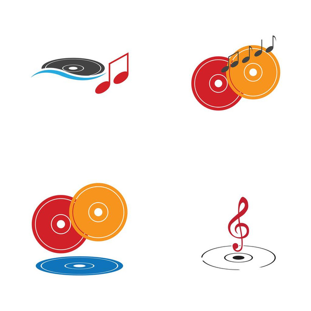 Compact disk logo vektör illüstrasyon dizaynı - Vektör, Görsel