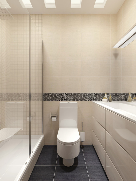 Master-Badezimmer im modernen Stil - Foto, Bild