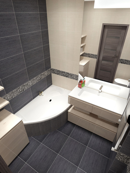 Master badkamer in moderne stijl - Foto, afbeelding