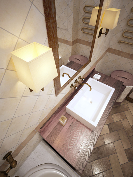 Kylpyhuone Provence tyyliin
 - Valokuva, kuva