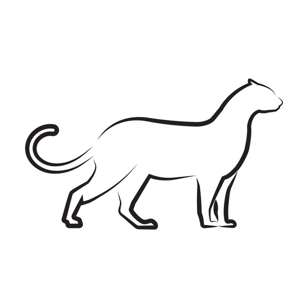 Puma Logo ontwerp vector illustratie ontwerp template - Vector, afbeelding
