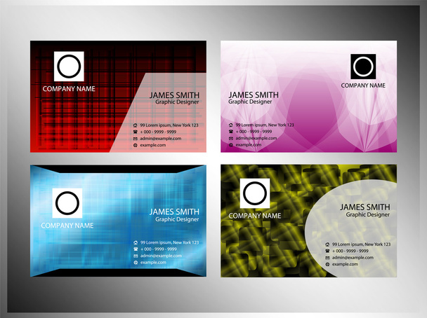 Abstract business card design templates - Vector, Image