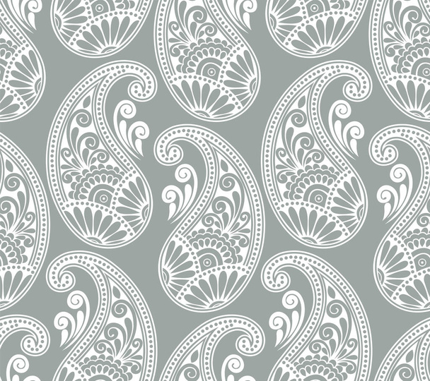 Traditional Asian paisley wallpaper pattern - Διάνυσμα, εικόνα