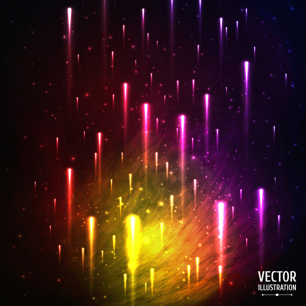 Colorful Space Galaxy Background with Light - Vector, imagen