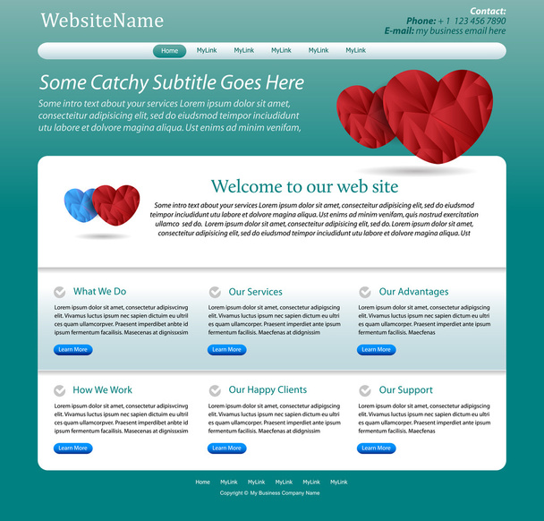 Website template medical, health care theme - Vector, Image