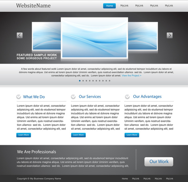 obchodní webové stránky šablona - Vektor, obrázek