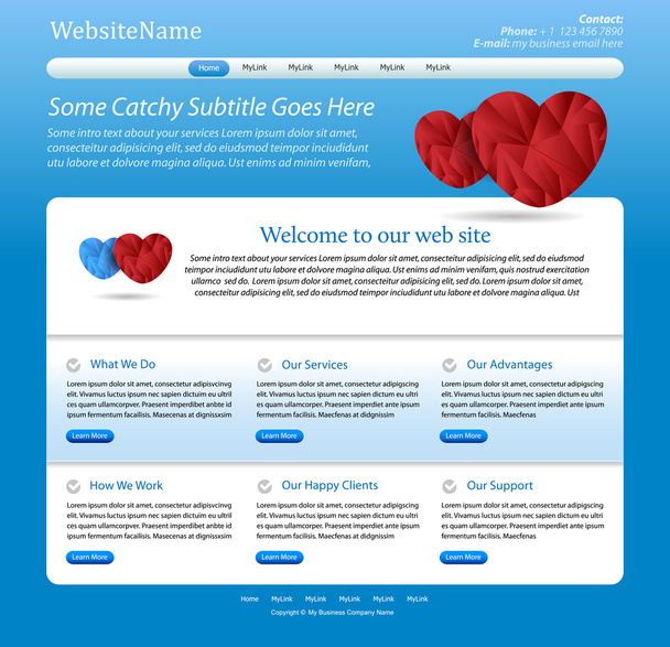 Medical web site template - Vector, Image