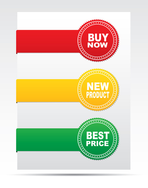 Set of shopping labels - Vector, Image