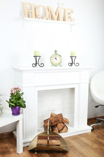 Fireplace with beautiful decorations - Foto, Bild