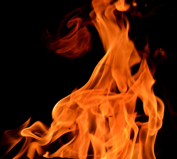 Orange fire flames - Valokuva, kuva