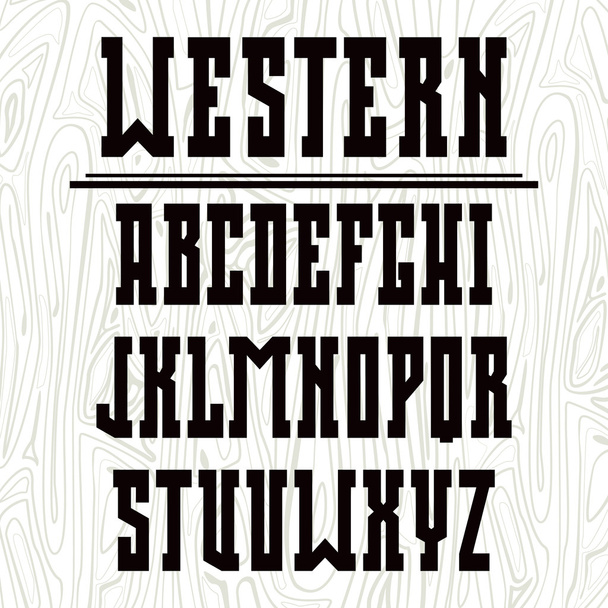 Bold serif fuente en el estilo western
  - Vector, Imagen