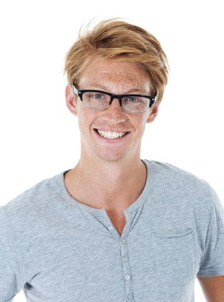 Feeling confident and looking casual. Studio portrait of a handsome young man with ginger hair - Photo, Image