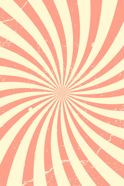 ヴィンテージグランジレトロな渦巻き線の背景 - ベクター画像