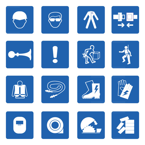 Обязательные знаки, Здоровье и безопасность строительства, Векторные иллюстрации
 - Фото, изображение